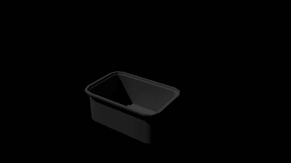 Disposable plastic container — Maya 3D render