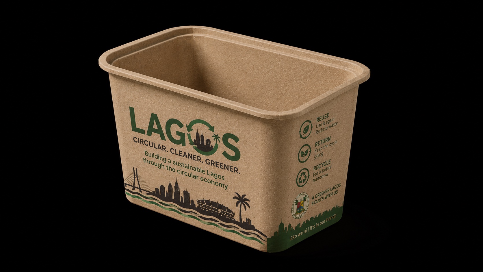 Lagos Circular Container — sustainable packaging prototype